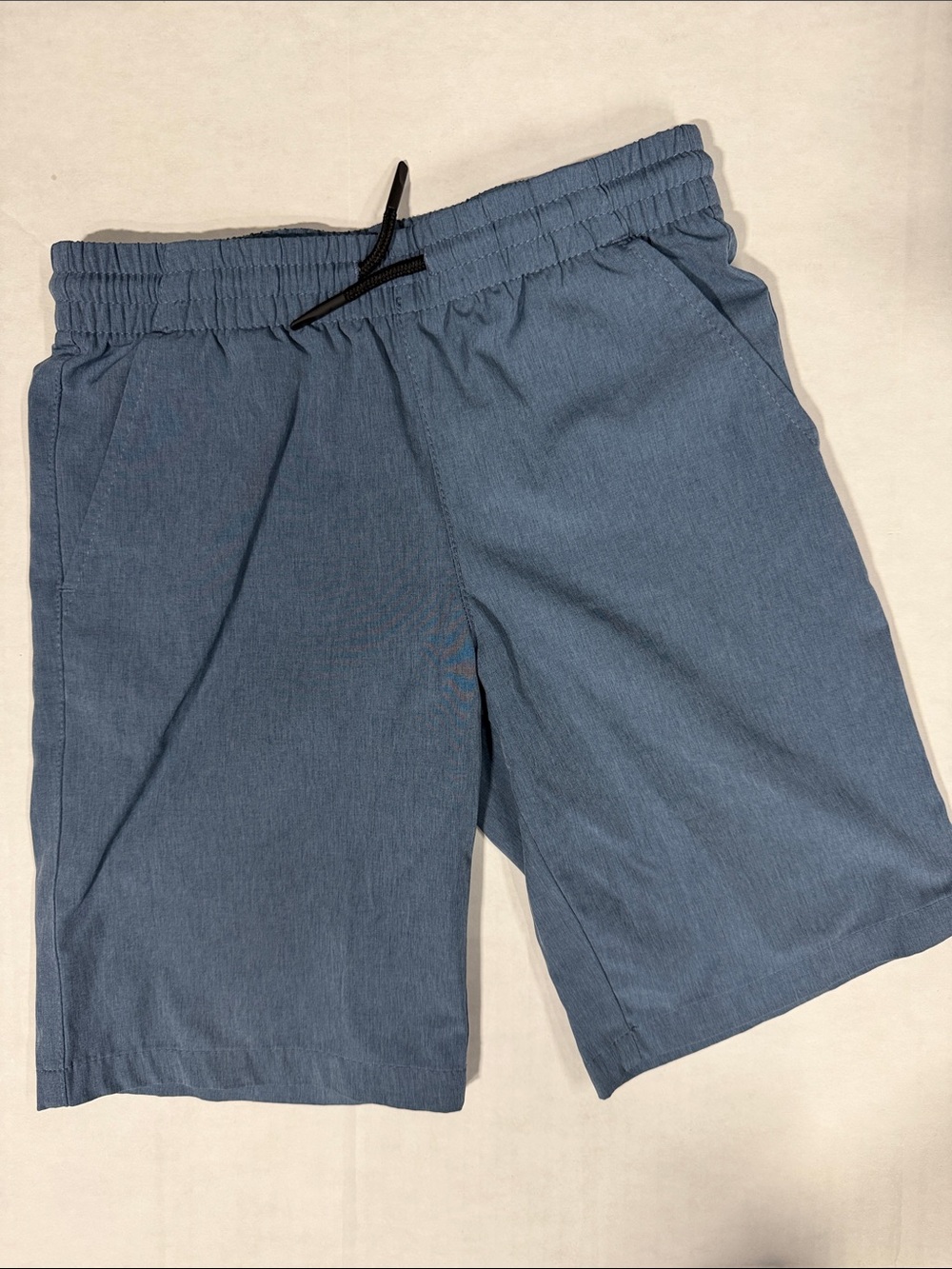 Nautica boys Blue Elastic-Waist Athletic Shorts with Drawstring size small 7/8